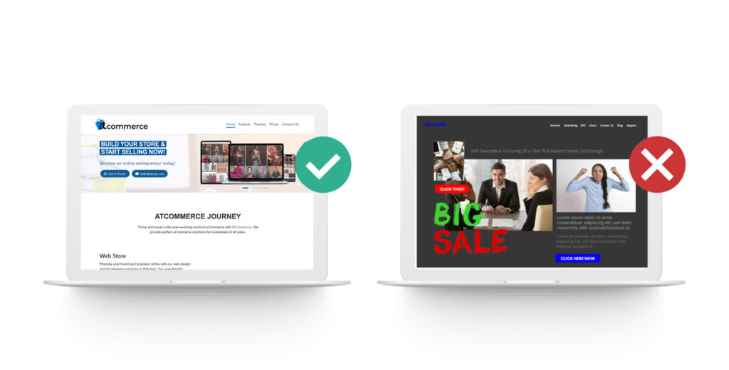 Poor Website Design and User Experience
